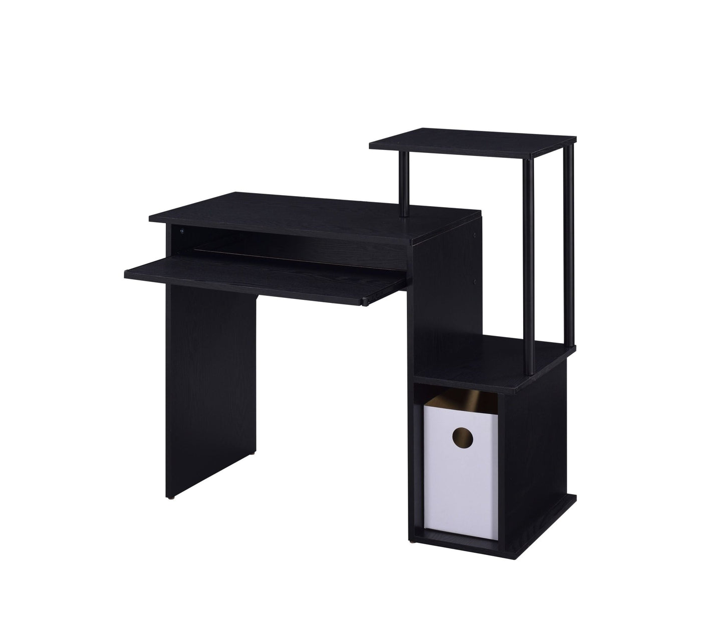 Lyphre Black Finish Computer Desk - 1st Choice Furniture Direct