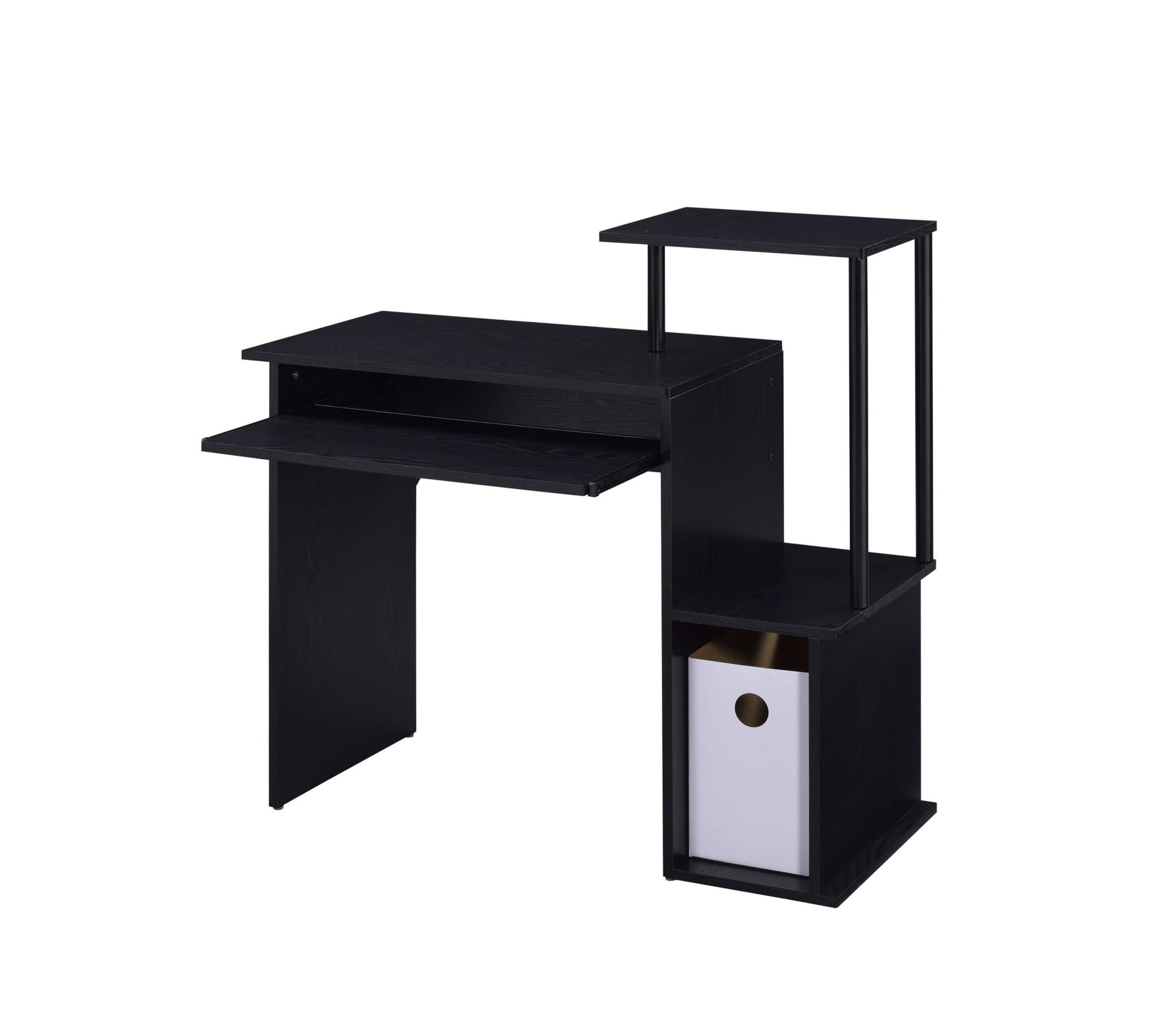 Lyphre Black Finish Computer Desk - 1st Choice Furniture Direct