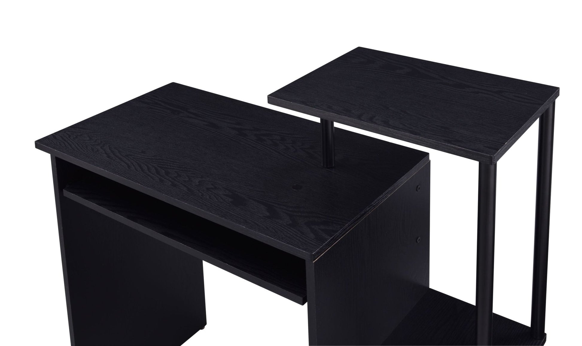 Lyphre Black Finish Computer Desk - 1st Choice Furniture Direct
