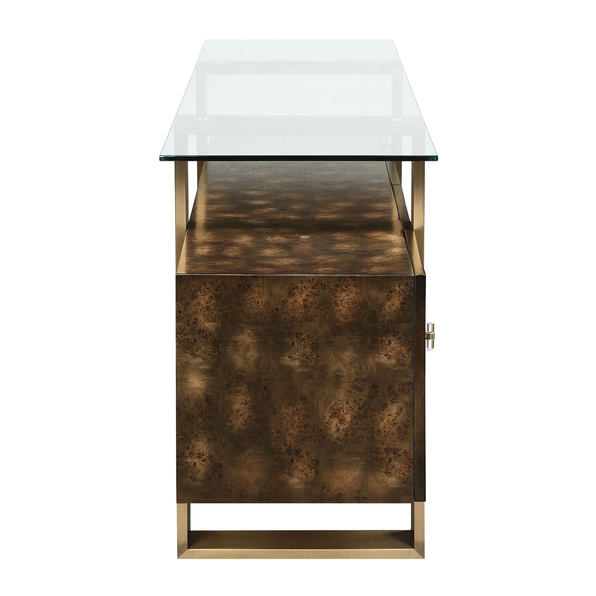 Mabyn Brass & Antique Brown Finish Console Cabinet - 1st Choice Furniture Direct