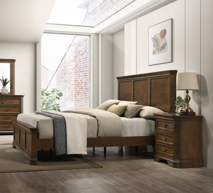 Maderne Traditional 3 - Piece Wood Bedroom Set with King Size Panel Bed and Two Nightstands - 1st Choice Furniture Direct