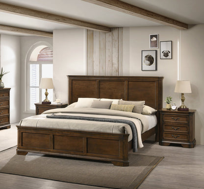 Maderne Traditional 3 - Piece Wood Bedroom Set with King Size Panel Bed and Two Nightstands - 1st Choice Furniture Direct