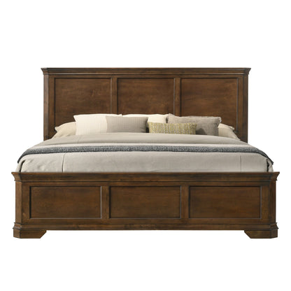 Maderne Traditional Wood Panel 5 pieces King Bed set with Dresser, Mirror, Nightstand and Chest - 1st Choice Furniture Direct