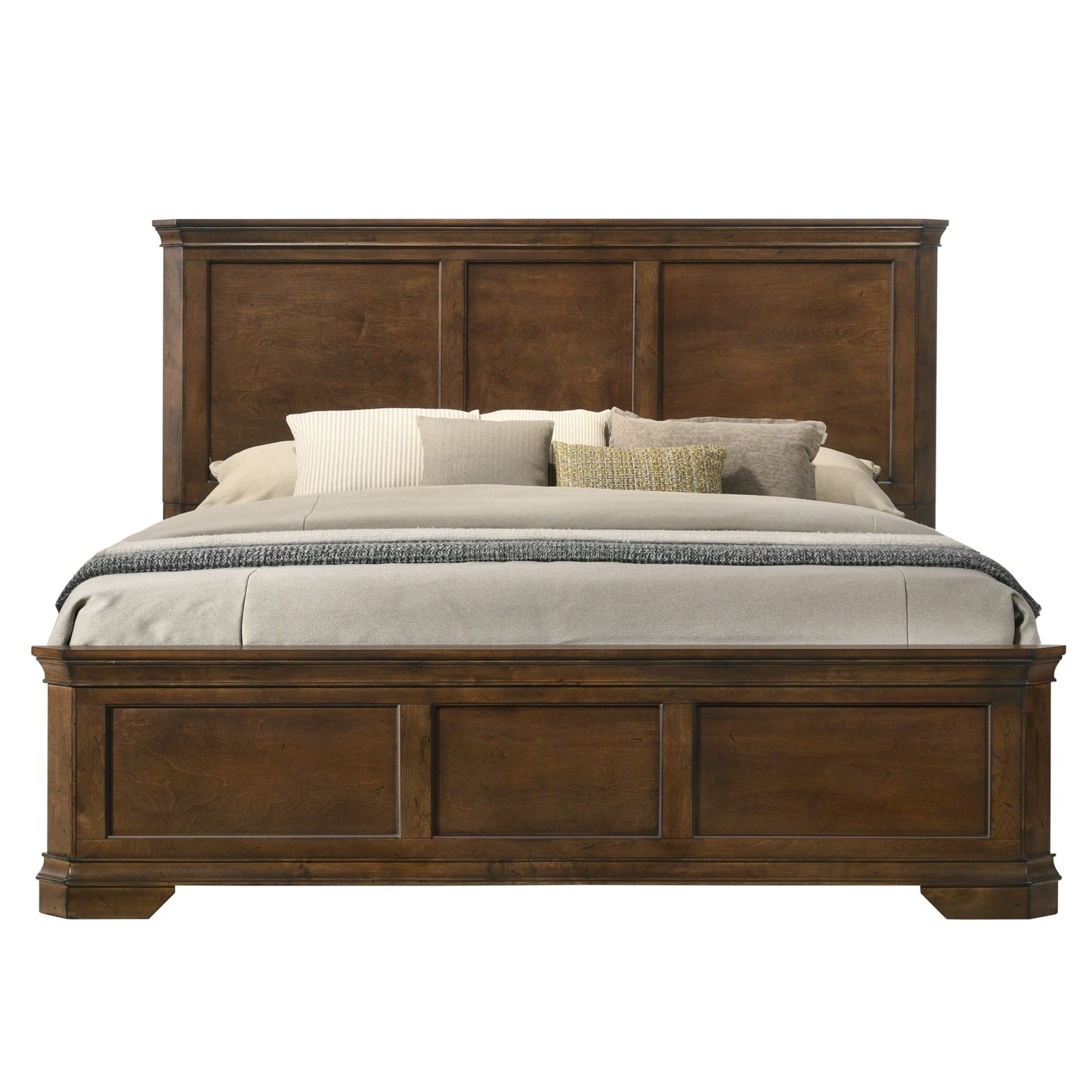 Maderne Traditional Wood Panel 5 pieces Queen Bed set with Dresser, Mirror, Nightstand and Chest - 1st Choice Furniture Direct