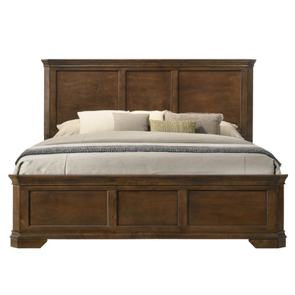 Maderne Traditional Wood Panel 5 pieces Queen Bed set with Dresser, Mirror, Nightstand and Chest - 1st Choice Furniture Direct