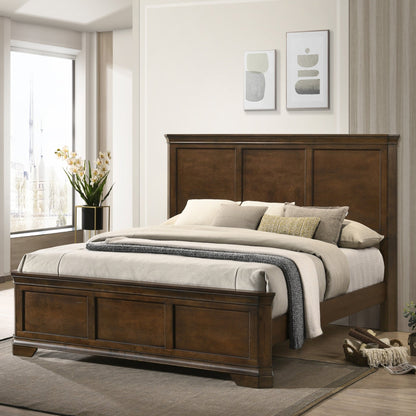 Maderne Traditional Wood Panel 5 pieces Queen Bed set with Dresser, Mirror, Nightstand and Chest - 1st Choice Furniture Direct