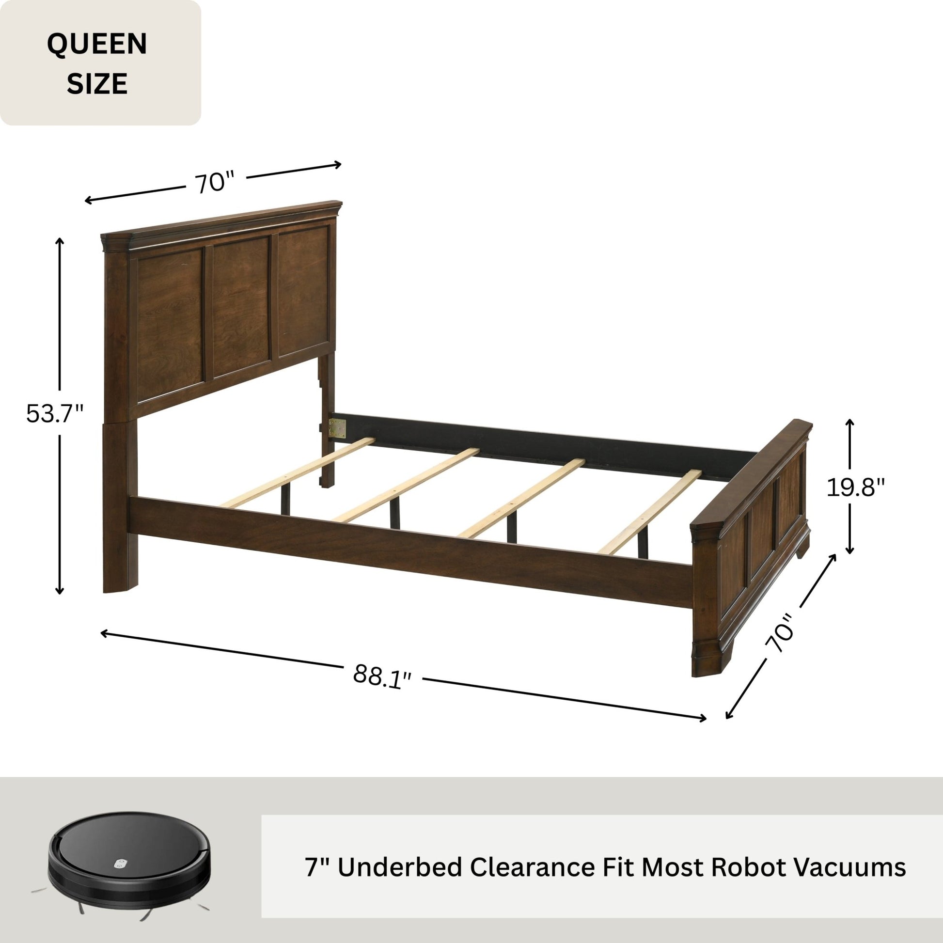 Maderne Traditional Wood Panel 5 pieces Queen Bed set with Dresser, Mirror, Nightstand and Chest - 1st Choice Furniture Direct