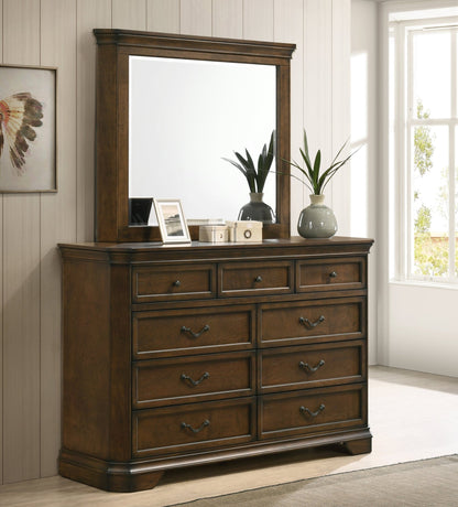 Maderne Traditional Wood Panel 5 pieces Queen Bed set with Dresser, Mirror, Nightstand and Chest - 1st Choice Furniture Direct