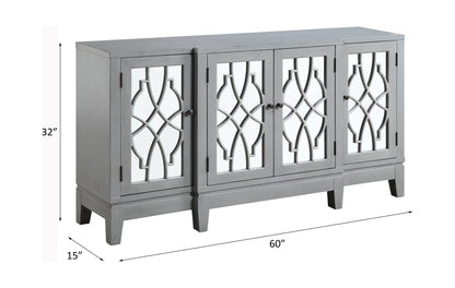 Magdi Antique Gray Finish Console Cabinet - 1st Choice Furniture Direct