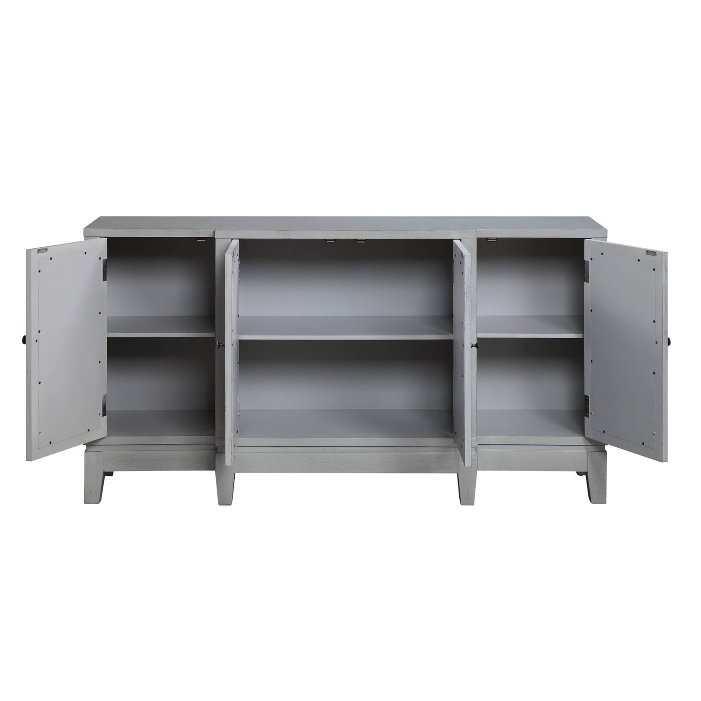 Magdi Antique Gray Finish Console Cabinet - 1st Choice Furniture Direct
