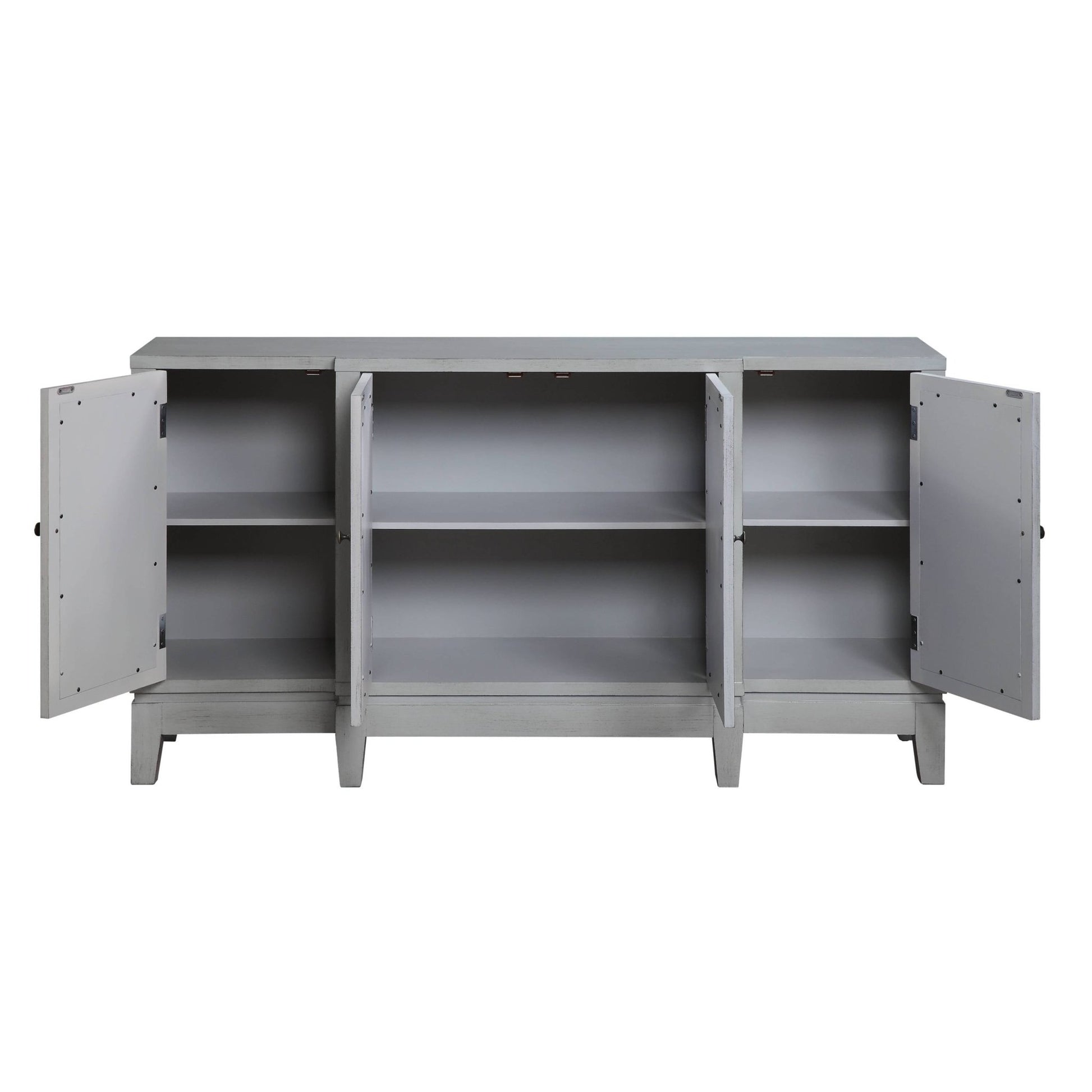 Magdi Antique Gray Finish Console Cabinet - 1st Choice Furniture Direct