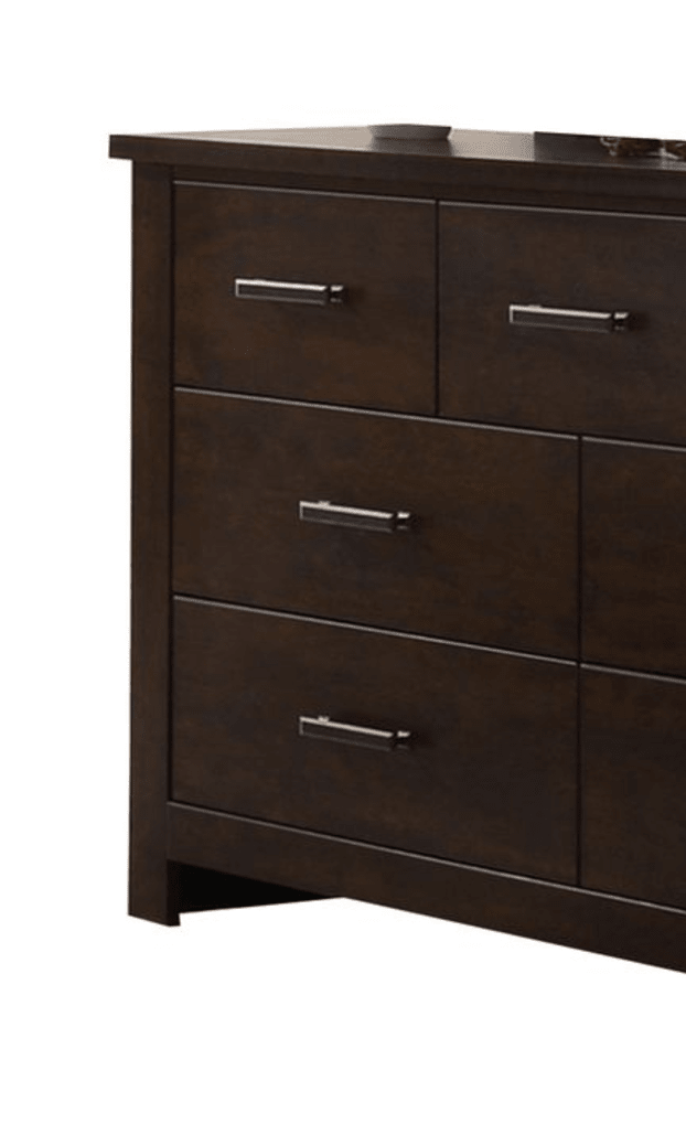 Mahogany 7-Drawer Dresser with Felt-Lined Top Drawer - 1st Choice Furniture Direct
