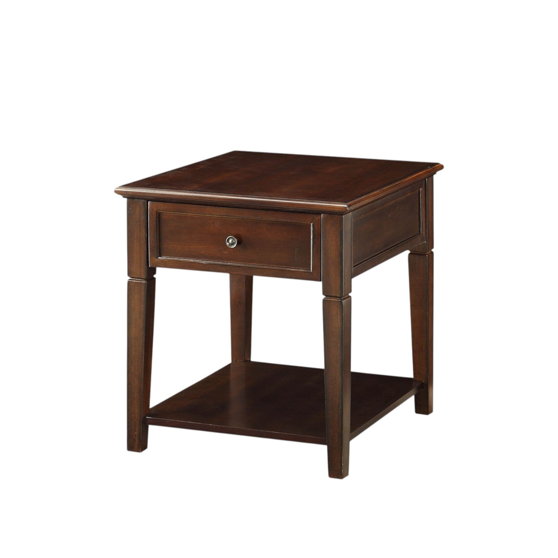 Malachi Walnut Finish End Table - 1st Choice Furniture Direct