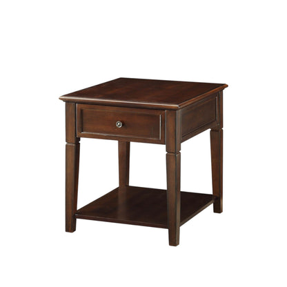 Malachi Walnut Finish End Table - 1st Choice Furniture Direct