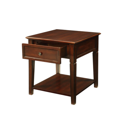 Malachi Walnut Finish End Table - 1st Choice Furniture Direct