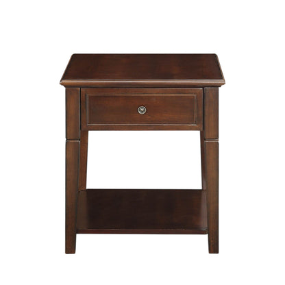 Malachi Walnut Finish End Table - 1st Choice Furniture Direct