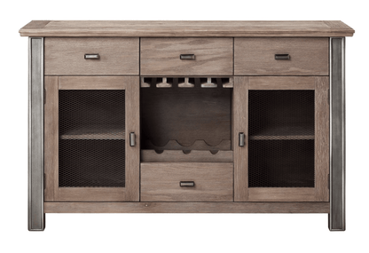 Maple Wine Server Cabinet with Bottle Rack & Felt-Lined Drawers - 1st Choice Furniture Direct