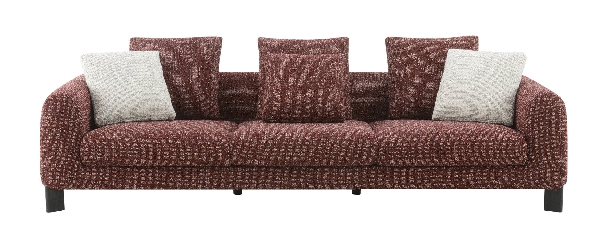 Mardi Maroon Tweed Sofa w/3 Pillows - 1st Choice Furniture Direct