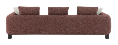 Mardi Maroon Tweed Sofa w/3 Pillows - 1st Choice Furniture Direct