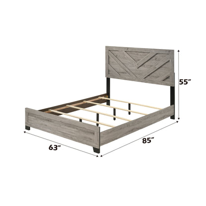 Mari Light Gray Finish 5Pcs Bedroom Set (Queen bed, Dresser, Chest, Nightstand, Mirror) - 1st Choice Furniture Direct
