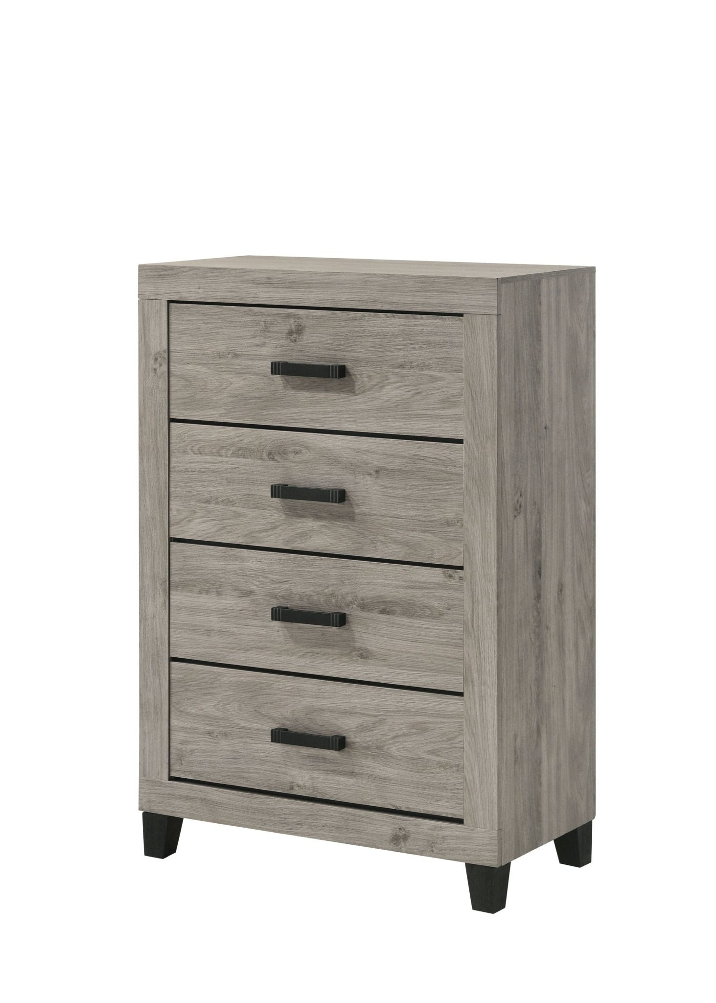 Mari Light Gray Finish 5Pcs Bedroom Set (Queen bed, Dresser, Chest, Nightstand, Mirror) - 1st Choice Furniture Direct