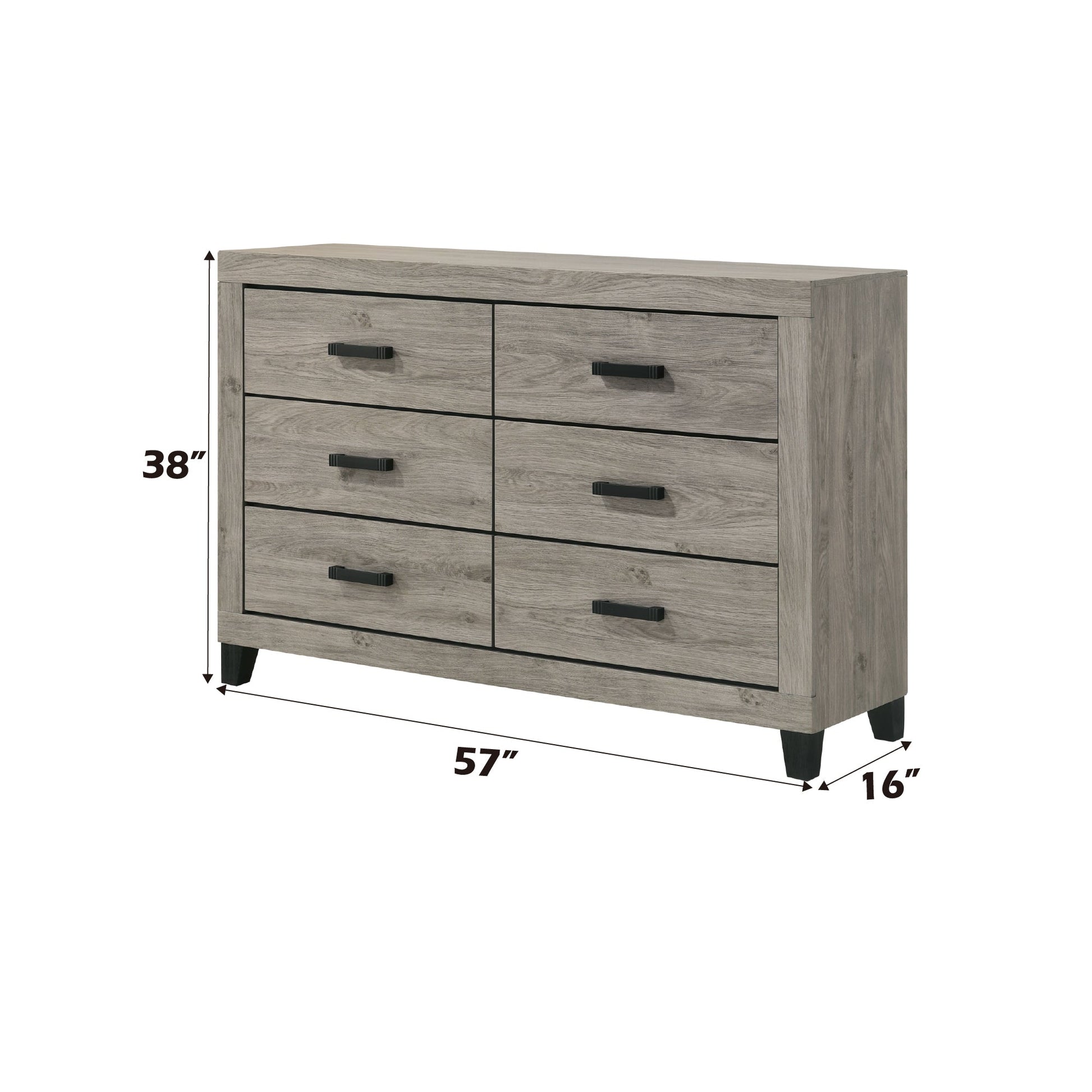 Mari Light Gray Finish 5Pcs Bedroom Set (Queen bed, Dresser, Chest, Nightstand, Mirror) - 1st Choice Furniture Direct