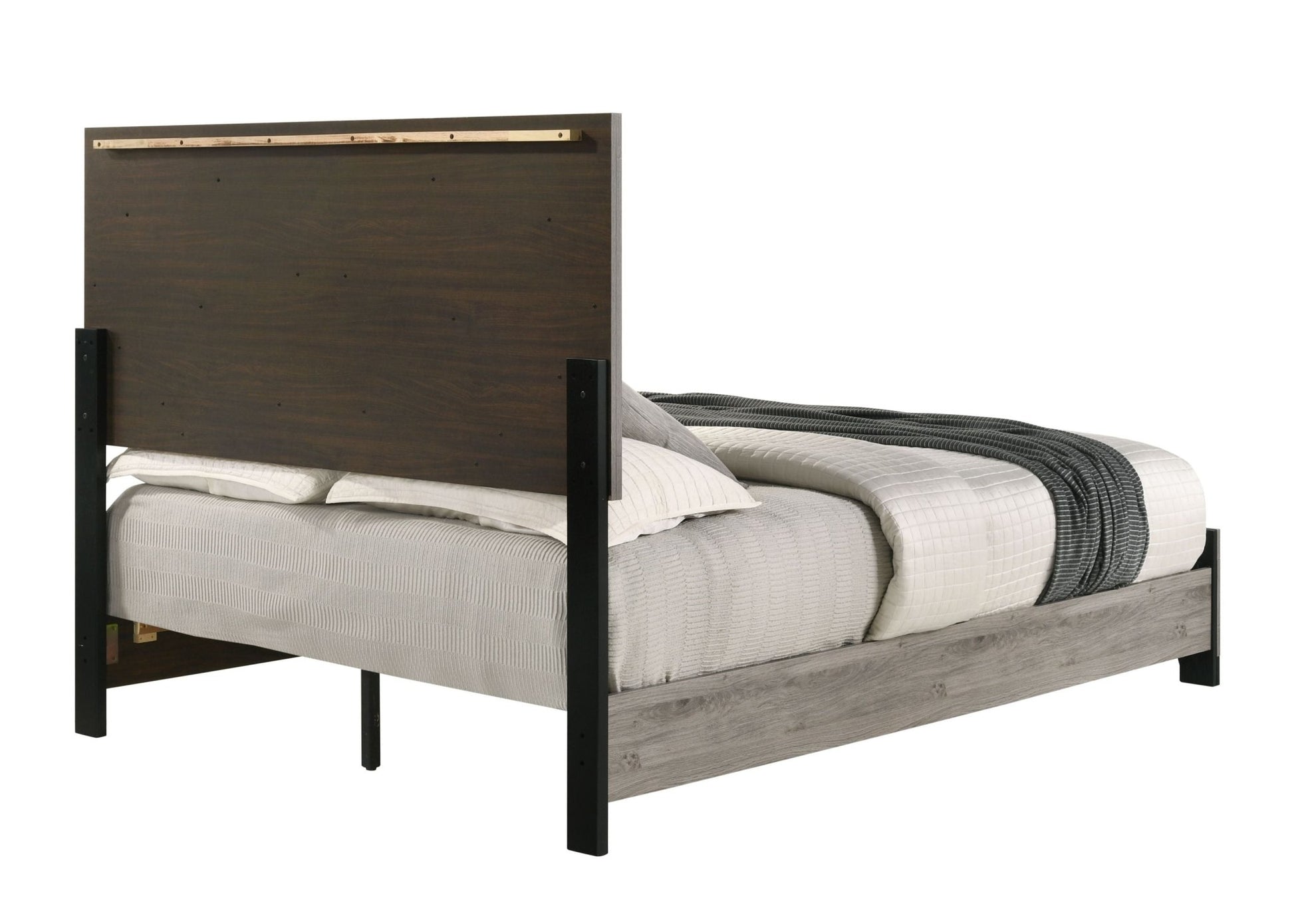 Mari Light Gray Finish 5Pcs Bedroom Set (Queen bed, Dresser, Chest, Nightstand, Mirror) - 1st Choice Furniture Direct