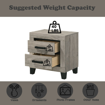 Mari Light Gray Finish 5Pcs Bedroom Set (Queen bed, Dresser, Chest, Nightstand, Mirror) - 1st Choice Furniture Direct