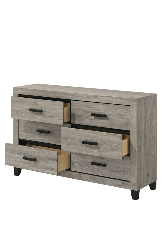 Mari Light Gray Finish Dresser - 1st Choice Furniture Direct