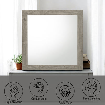 Mari Light Gray Finish Mirror - 1st Choice Furniture Direct