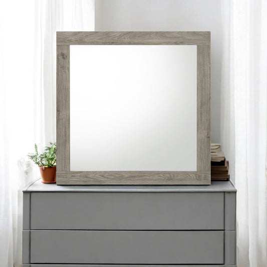 Mari Light Gray Finish Mirror - 1st Choice Furniture Direct