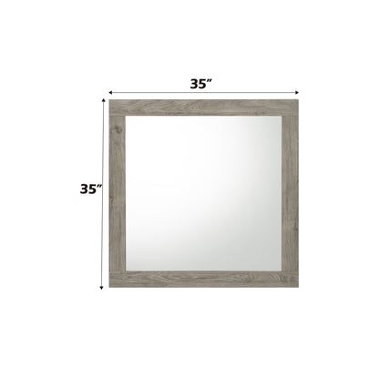 Mari Light Gray Finish Mirror - 1st Choice Furniture Direct