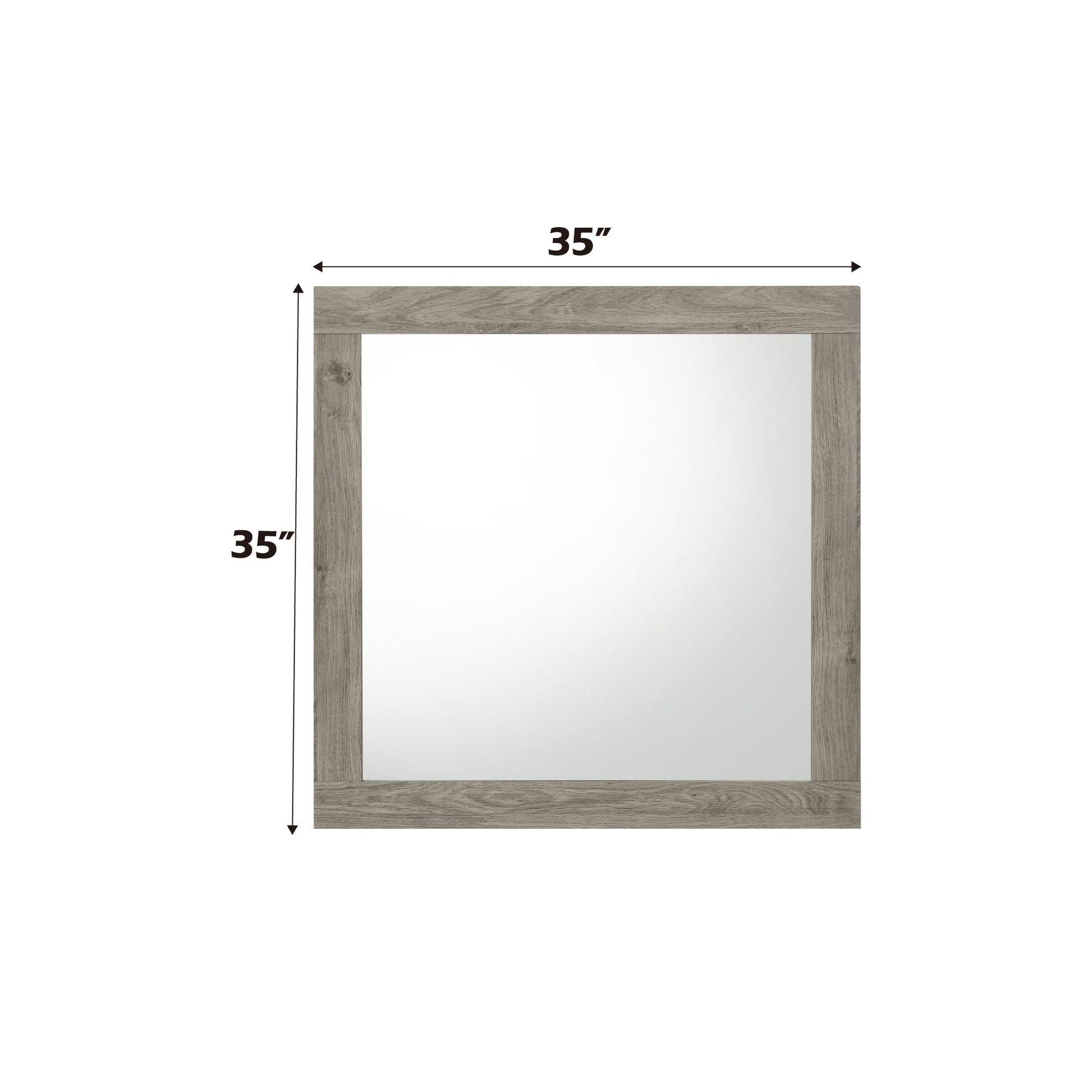 Mari Light Gray Finish Mirror - 1st Choice Furniture Direct