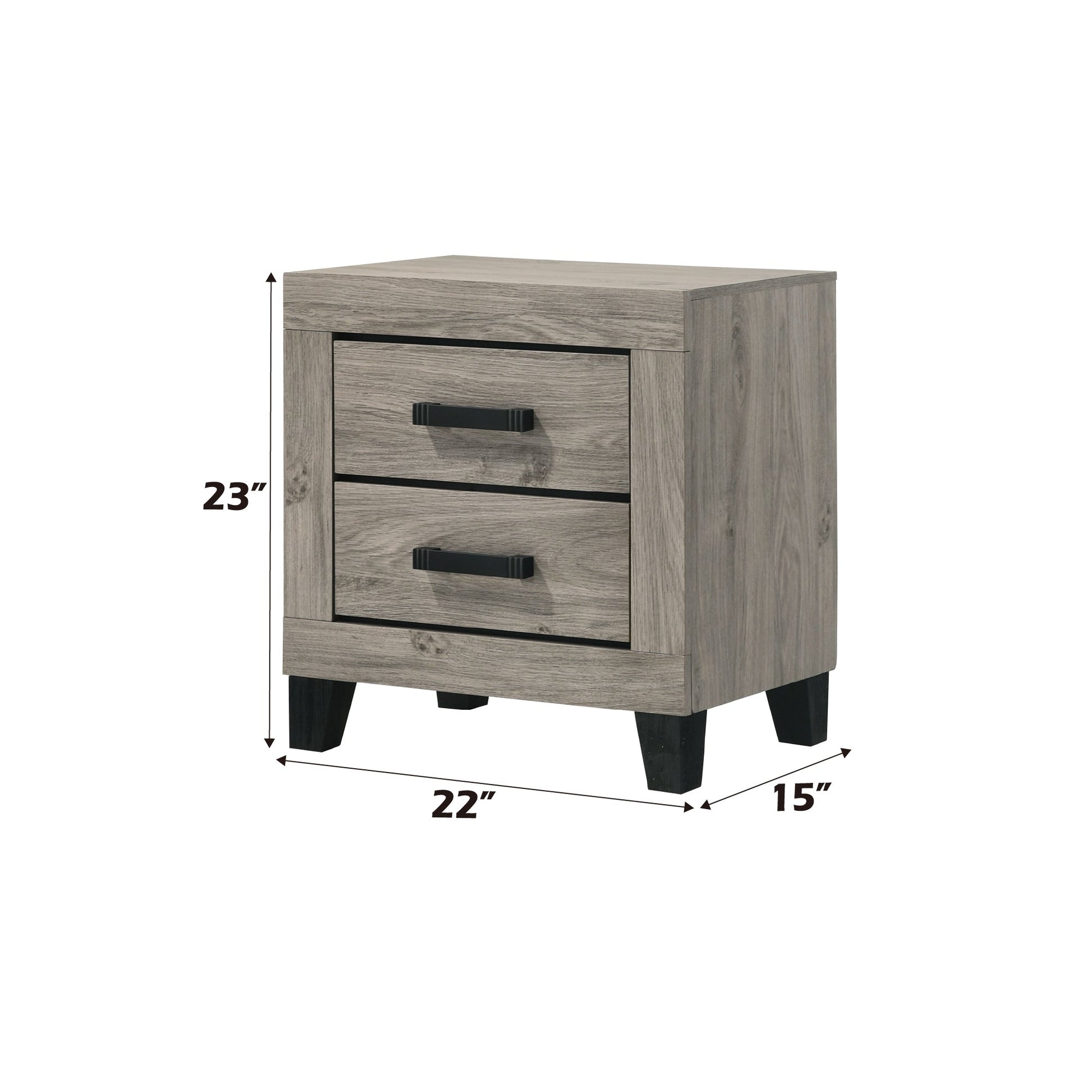 Mari Light Gray Finish Nightstand - 1st Choice Furniture Direct