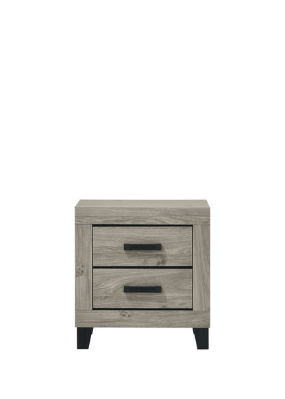 Mari Light Gray Finish Nightstand - 1st Choice Furniture Direct