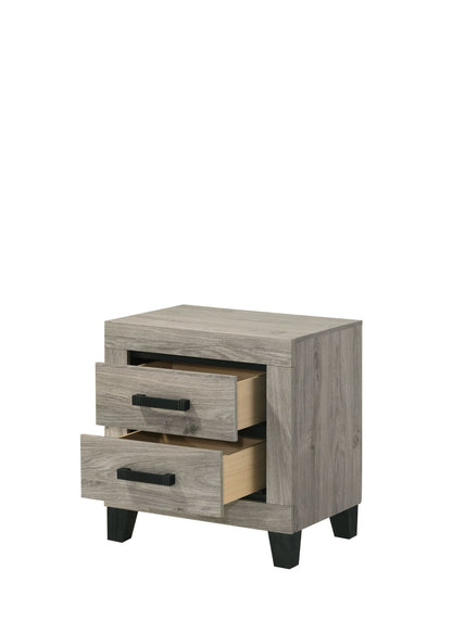Mari Light Gray Finish Nightstand - 1st Choice Furniture Direct