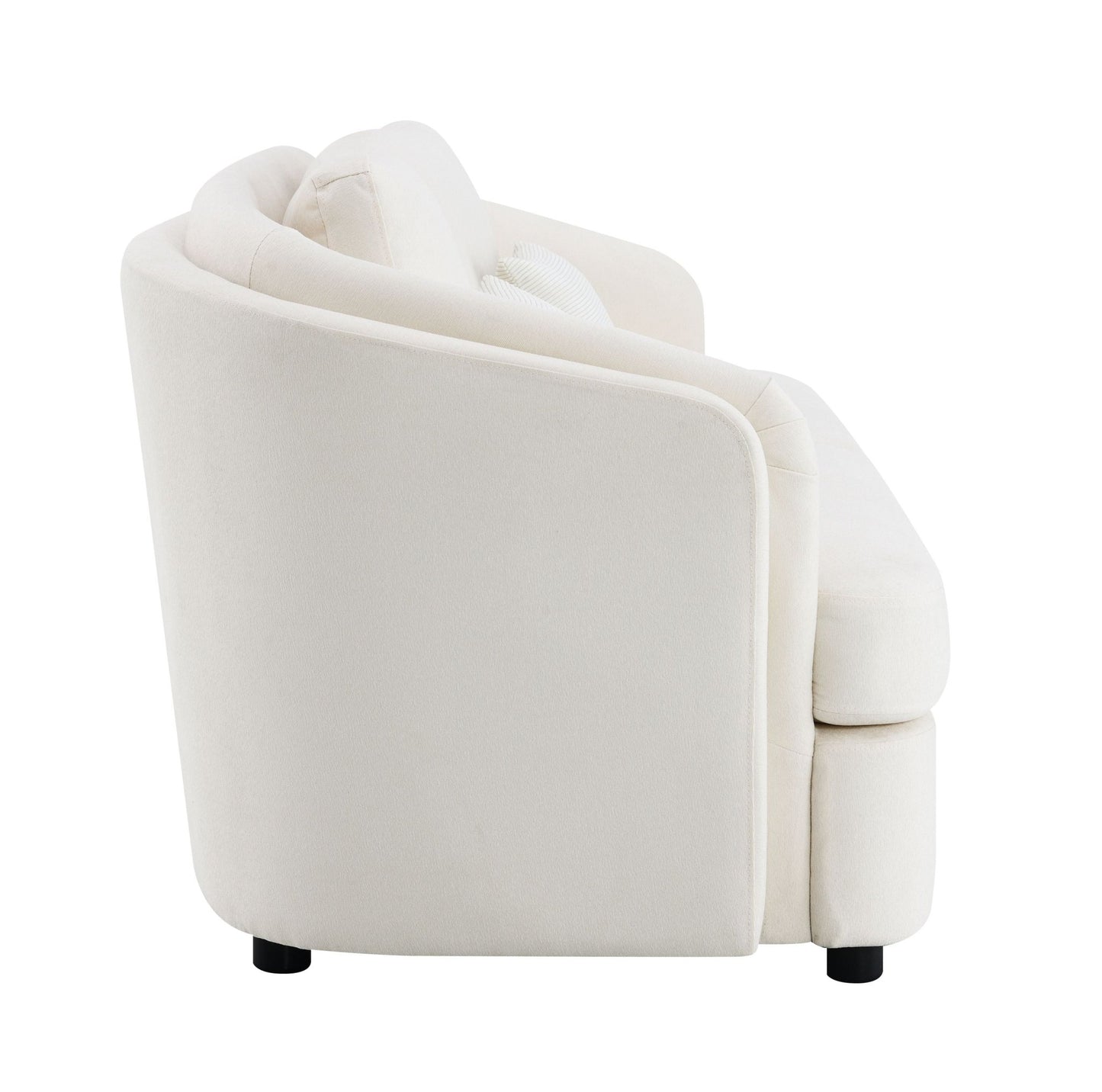 Mariko Beige Linen 3Pcs Living Room Set (Sofa, Loveseat, Chair) - 1st Choice Furniture Direct