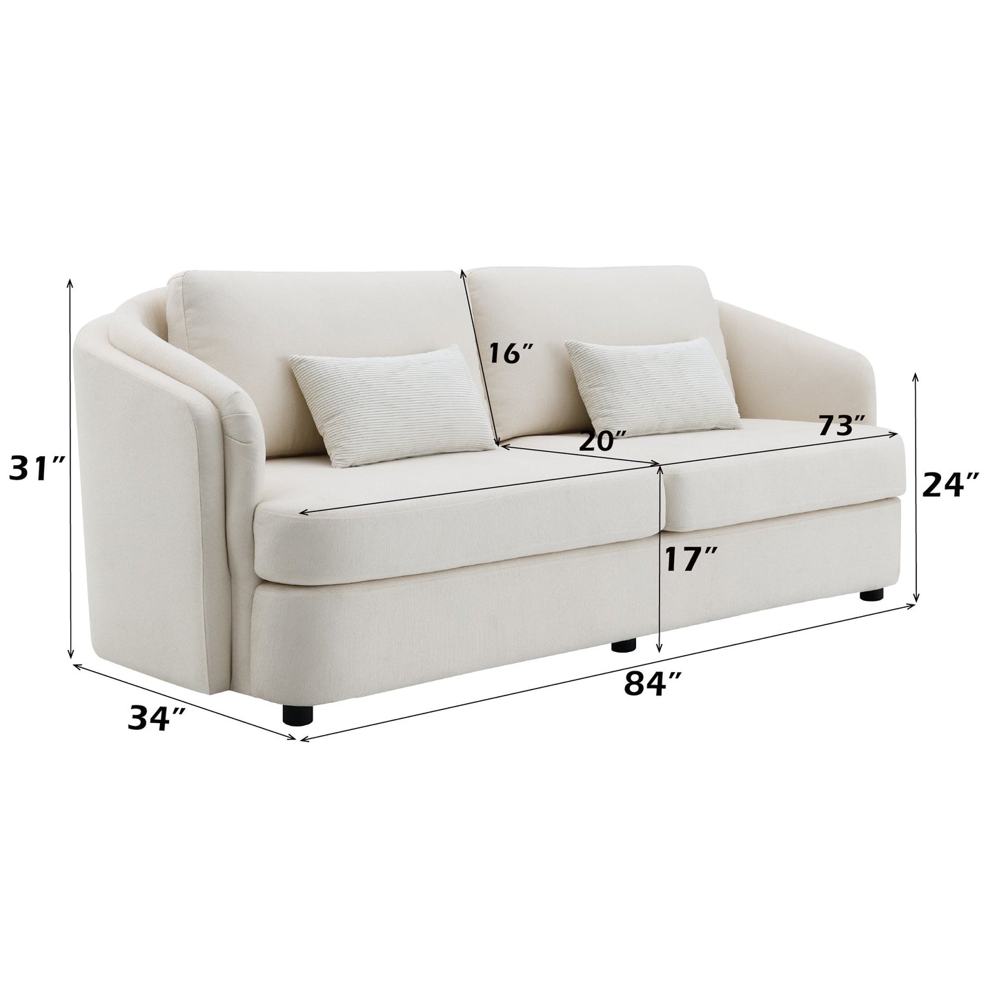 Mariko Beige Linen 3Pcs Living Room Set (Sofa, Loveseat, Chair) - 1st Choice Furniture Direct
