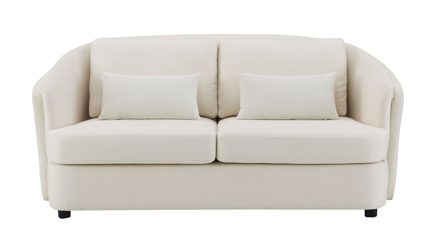Mariko Beige Linen 3Pcs Living Room Set (Sofa, Loveseat, Chair) - 1st Choice Furniture Direct