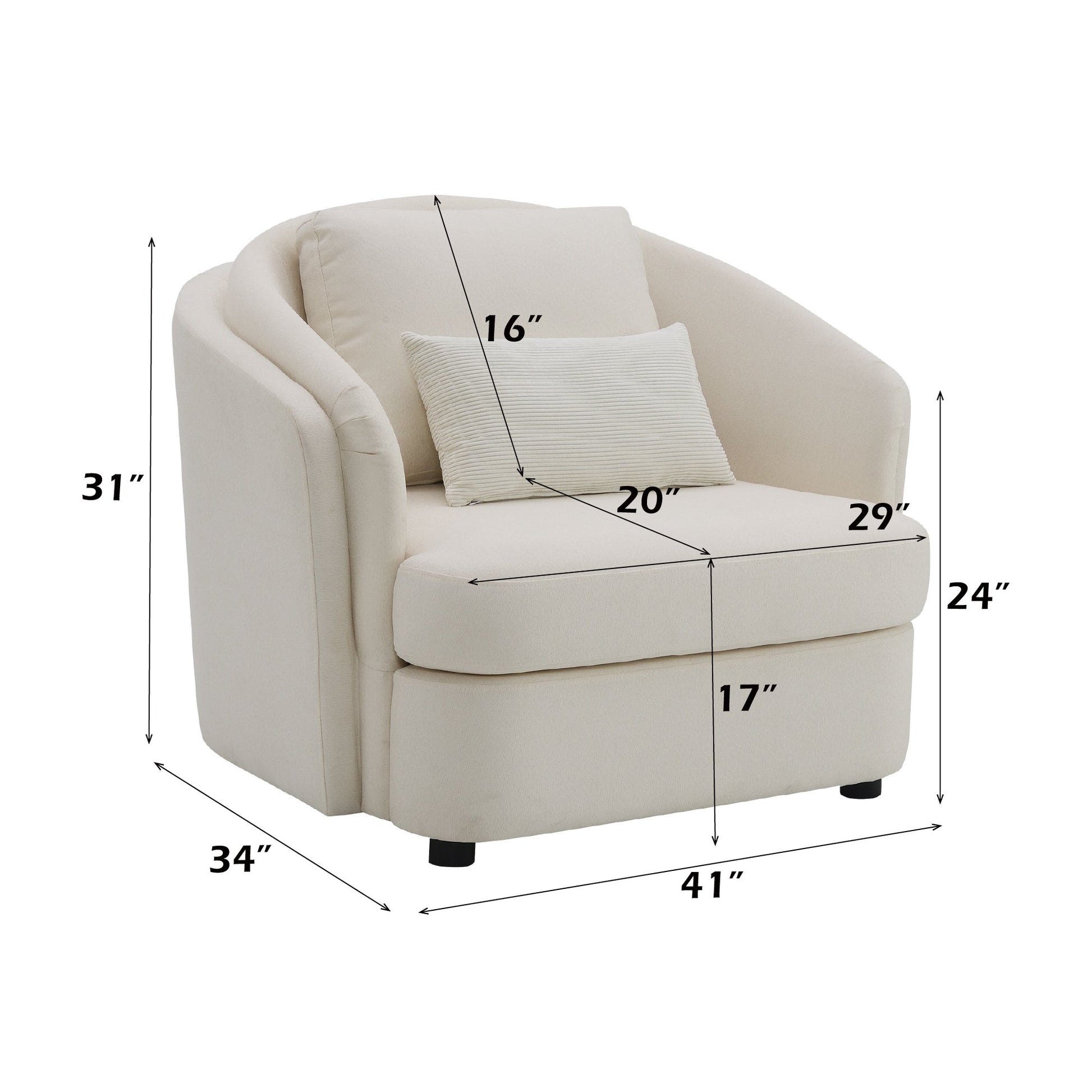 Mariko Beige Linen 3Pcs Living Room Set (Sofa, Loveseat, Chair) - 1st Choice Furniture Direct