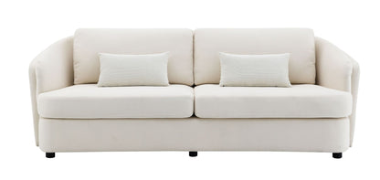 Mariko Beige Linen 3Pcs Living Room Set (Sofa, Loveseat, Chair) - 1st Choice Furniture Direct