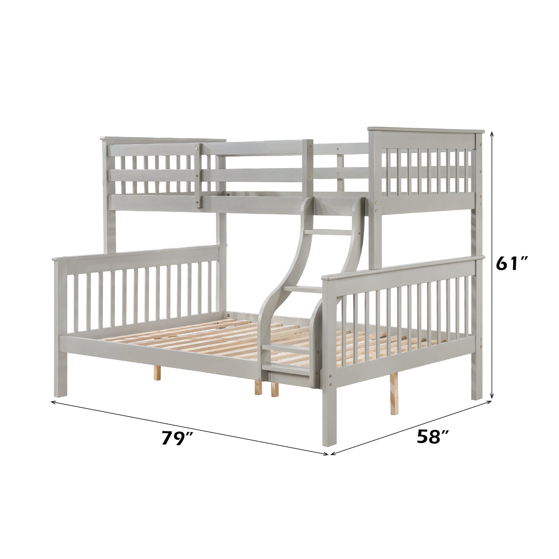 Marita Gray Bunk Bed (Twin /Full) - 1st Choice Furniture Direct