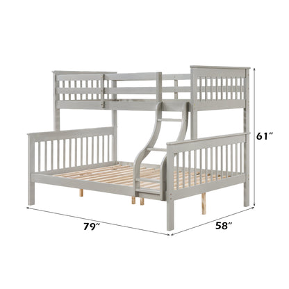 Marita Gray Bunk Bed (Twin /Full) - 1st Choice Furniture Direct