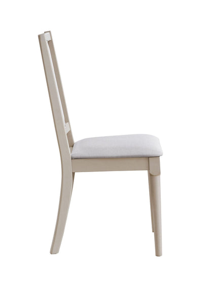 Marta Beige Linen & Natural Finish Side Chair (Set of 2) - 1st Choice Furniture Direct