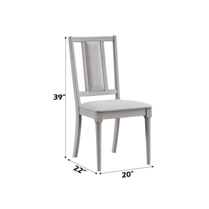 Marta Beige Linen & Natural Finish Side Chair (Set of 2) - 1st Choice Furniture Direct