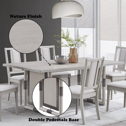 Marta Natural Finish Dining Table - 1st Choice Furniture Direct