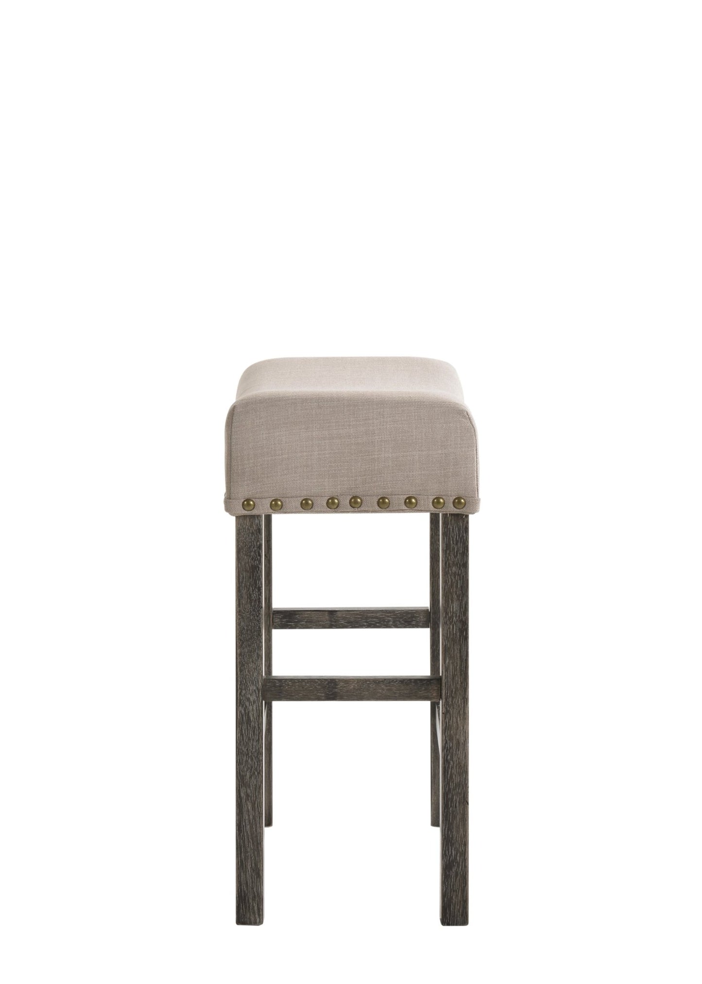 Martha II Tan Linen & Weathered Gray Finish Counter Height Stool (Set of 2) - 1st Choice Furniture Direct