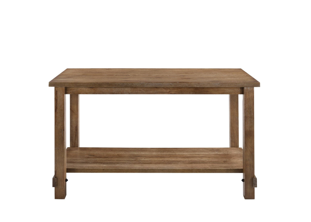 Martha II Weathered Oak Finish Counter Height Table - 1st Choice Furniture Direct