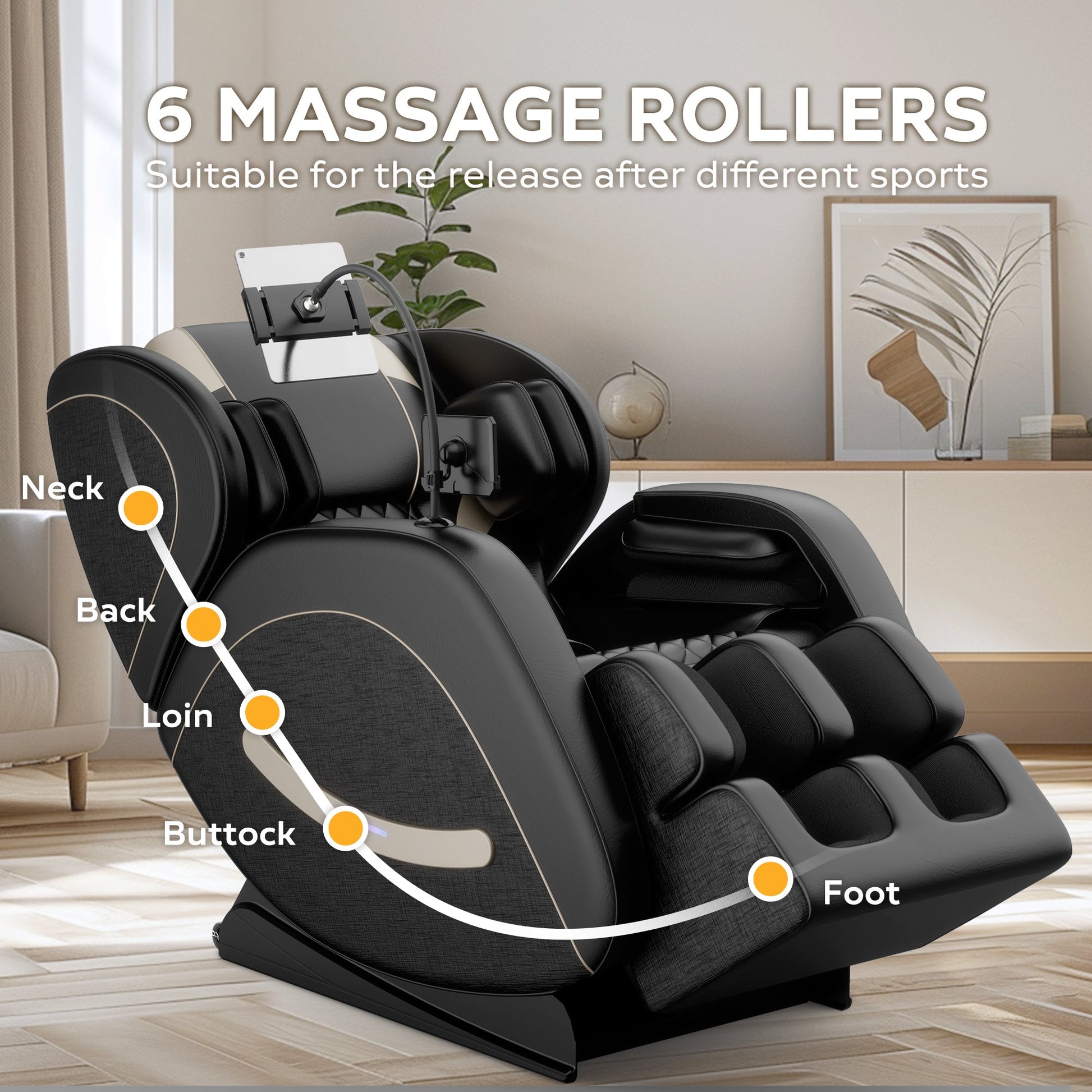 Massage Chair Recliner with Zero Gravity with Full Body Air Pressure - 1st Choice Furniture Direct