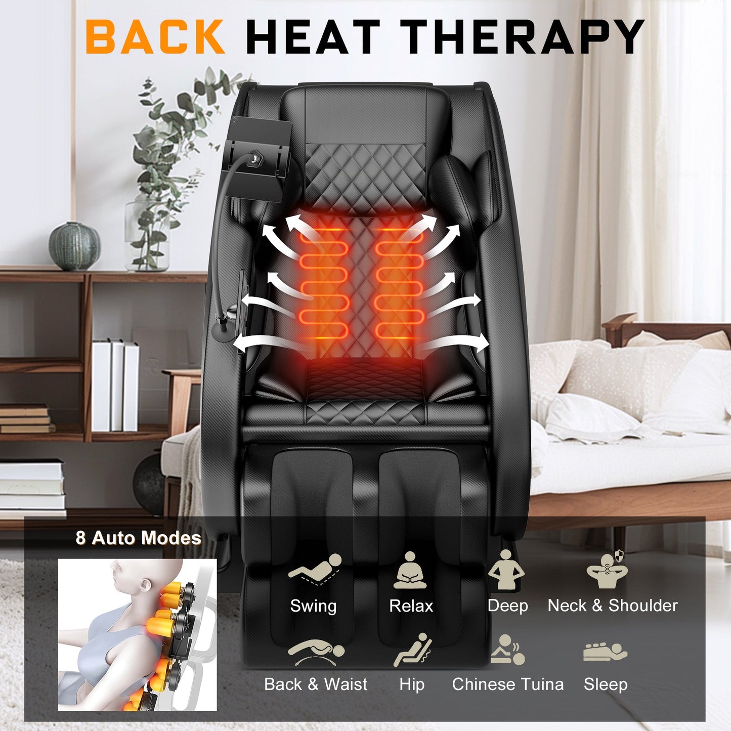 Massage Chair Recliner with Zero Gravity with Full Body Air Pressure - 1st Choice Furniture Direct